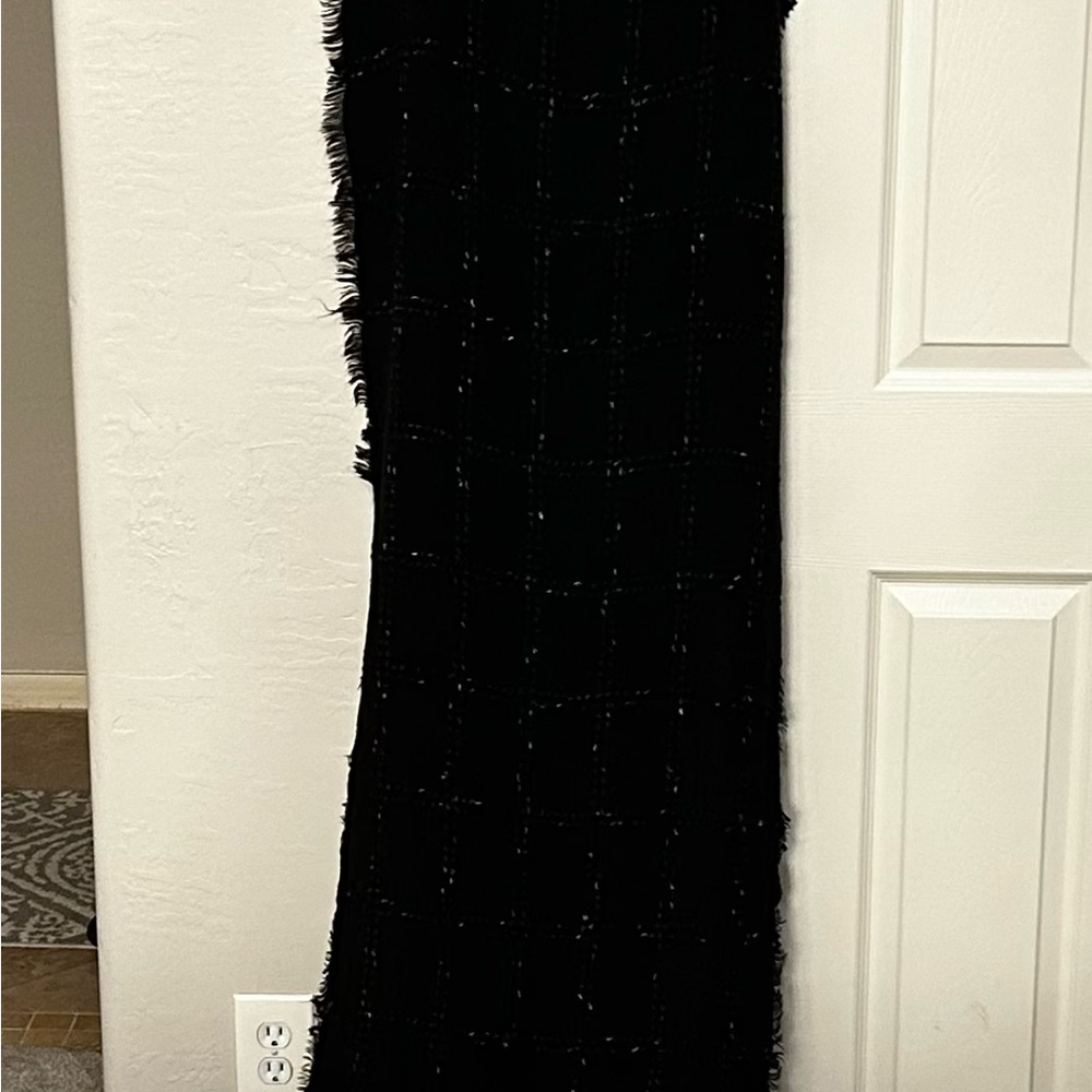 Black Fringed Scarf